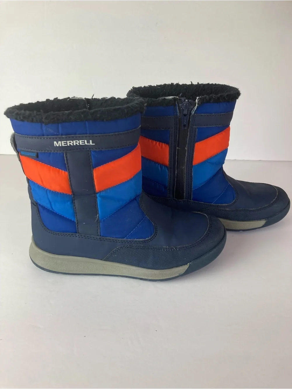 Merrell Kids' Waterproof Winter Boots Navy Blue Little Boy Size 1